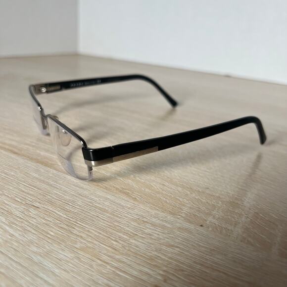 Prada VPR60H 7BN-1O1 Eyeglasses Black Frames Half Rim Flex Hinge 49-18-135 - Picture 3 of 8